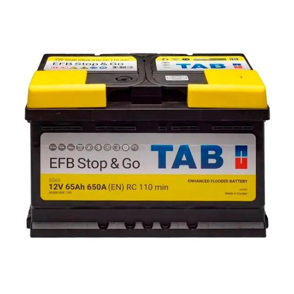 Автомобильный аккумулятор TAB Magic Stop&Go EFB 65Ah 650A R+ 212065