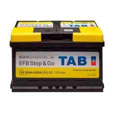 Автомобильный аккумулятор TAB Magic Stop&Go EFB 65Ah 650A R+ 212065