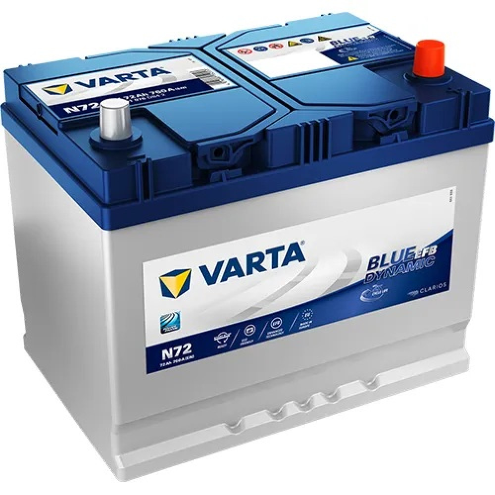 Акумулятор автомобільний Varta Blue Dynamic 72А 12 B 572501076