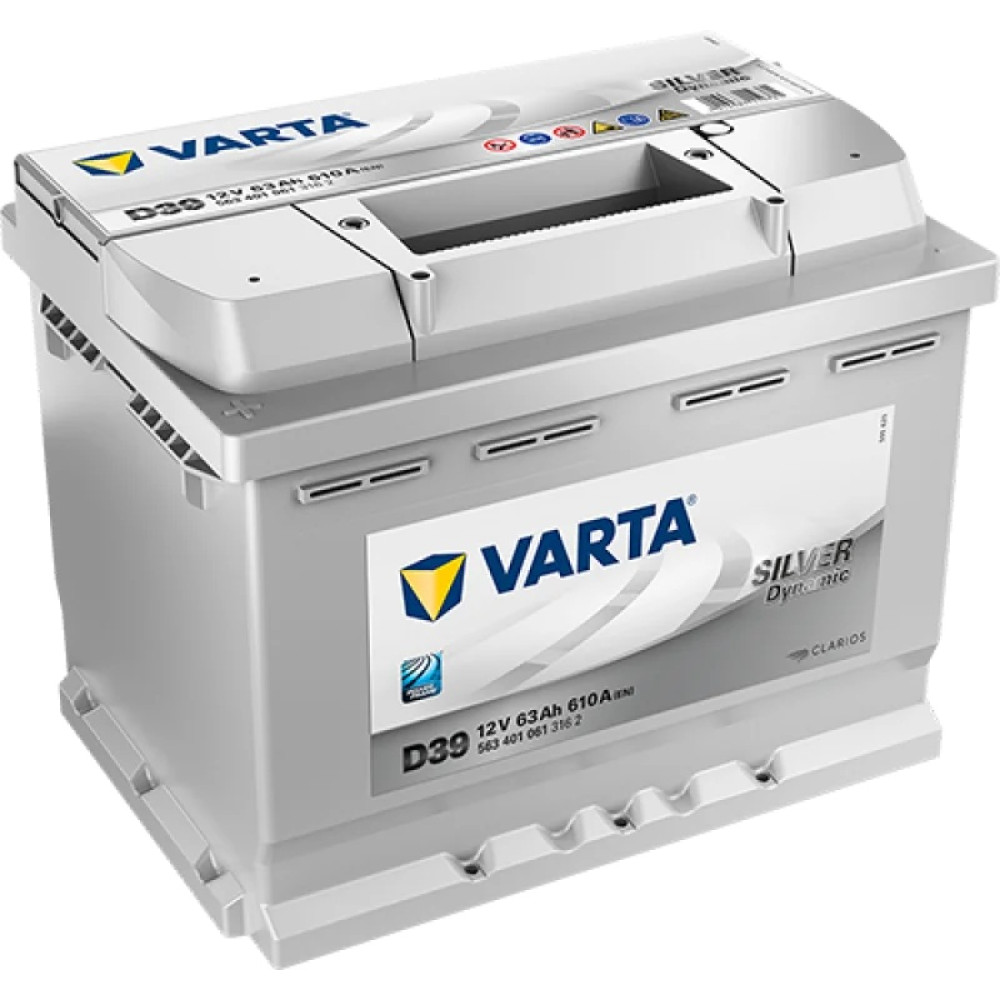 Акумулятор автомобільний Varta Silver Dynamic D39 6СТ-63Ah Аз 610A (EN) 563401061