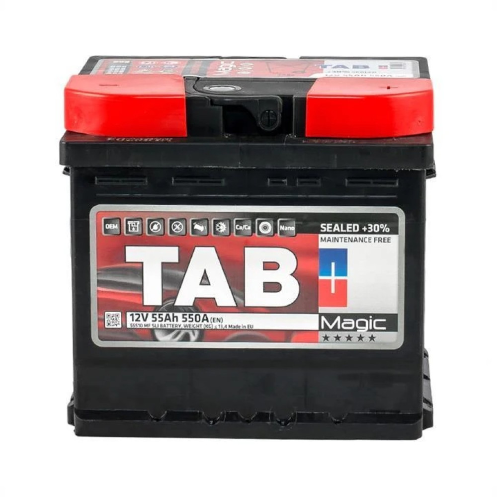 Автомобільний акумулятор Tab Magic 12В 55Ач 560А(EN) R+ 189058