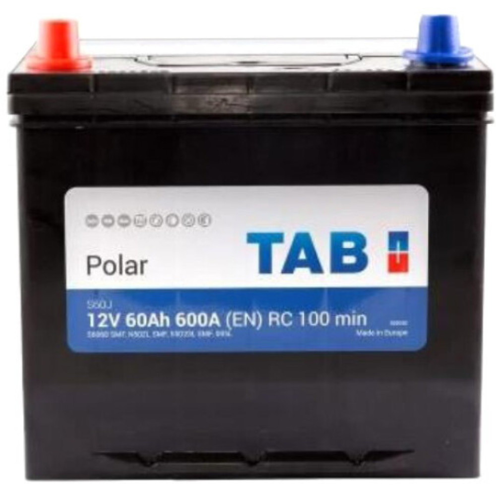 Автомобильный аккумулятор TAB 12V 60Ah 600A (EN) R+ B13 246162