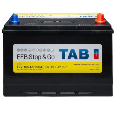 Автомобильный аккумулятор TAB EFB Stop & Go 212005 105Ah 900A R+ TAB 212005