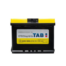 Автомобильный аккумулятор TAB 60 Ah 12 V 640 A (-/+) EFB - Euro 242*175*190 212 060