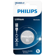 Батарея Philips CR2450 Button Lithium 3V B1 (блістер) (шт.)