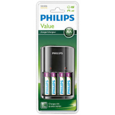 Зарядний пристрій з акумуляторами Philips Battery charger SCB1490NB/12 incl.4x AA 21(блістер) (шт.)