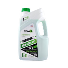 Антифриз NOWAX G11 -40°C зеленый готовая жидкость 5 кг (NX05003)