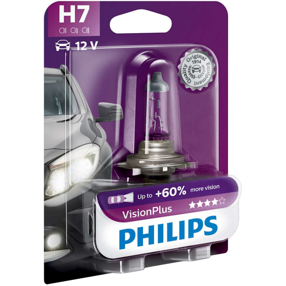 Автолампа Philips VP 12972-B H7 Vision Plus 12V 55W (PX26d) (блістер) (шт.)