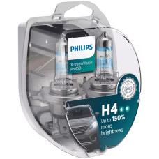 Автолампа Philips H4 12342XVPS2 X-tremeVision Pro150 +150% 12V 60/55W (P43t-38) S2 (блістер) (шт.)