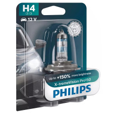 Автолампа Philips H4 12342XVPВ1 X-tremeVision Pro150 +150% 12V 60/55W (P43t-38) В1 (блістер) (шт.)