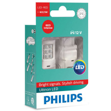 Автолампа вказівна Philips W21/5 LED red 11066 ULR 12V X2 (шт.)