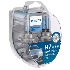 Автолампа Philips Н7/W5W 12972 WVU 12V WhiteVision ultra +60% (4200K) (блістер) (шт.)