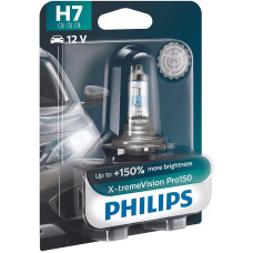 Автолампа Philips H7 12972XVPB1 X-tremeVision Pro150 +150% 12V 55W (PХ26d) B1 (блістер) (шт.)