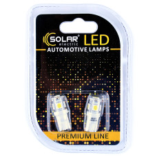 Светодиодные LED автолампы SOLAR Premium Line 24V T10 W2.1x9.5d 5SMD 5050 white блистер 2шт (SL2530)