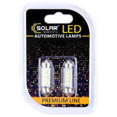 Светодиодные LED автолампы SOLAR Premium Line 12V SV8.5 T11x39 4SMD 5730 white блистер 2шт (SL1353)