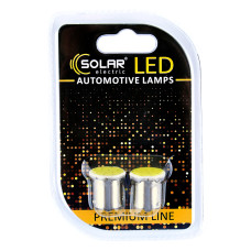 Светодиодные LED автолампы SOLAR Premium Line 12V G18.5 BA15s 1COB white блистер 2шт (SL1382)