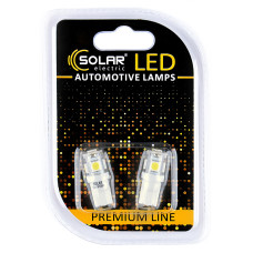 Светодиодные LED автолампы SOLAR Premium Line 12V T10 W2.1x9.5d 5SMD 5050 white блистер 2шт (SL1330)