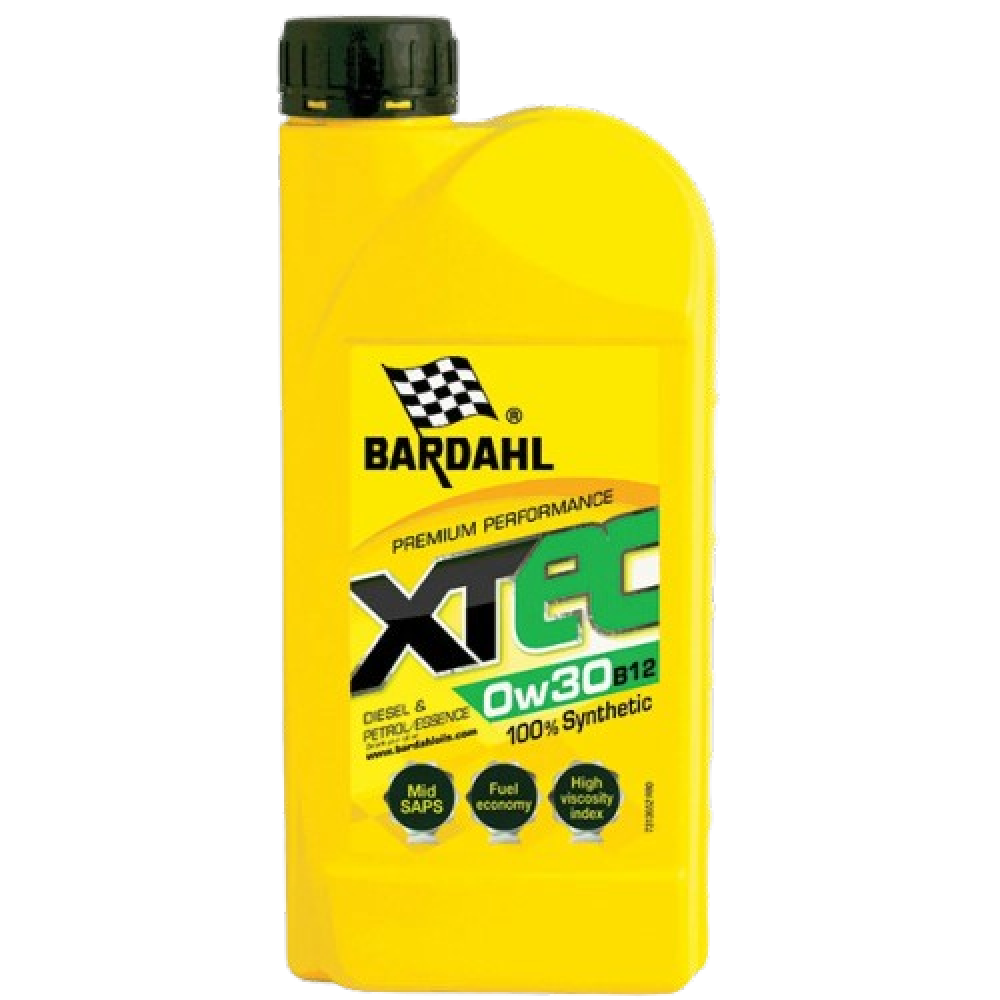 BARDAHL XTEC 0W30 LL 1л. (12) ACEA C3, VW 504.00/507.00, BMW Longlife-04, MB 229.31/229.51/229.52, Porsche C30