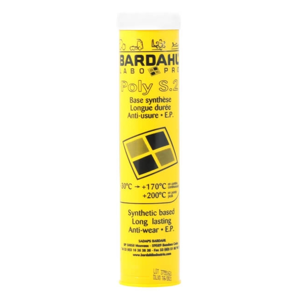 Мастило пластичне синтетичне високотемп. BARDAHL POLY S2 400г картридж 1700 (24) [10]