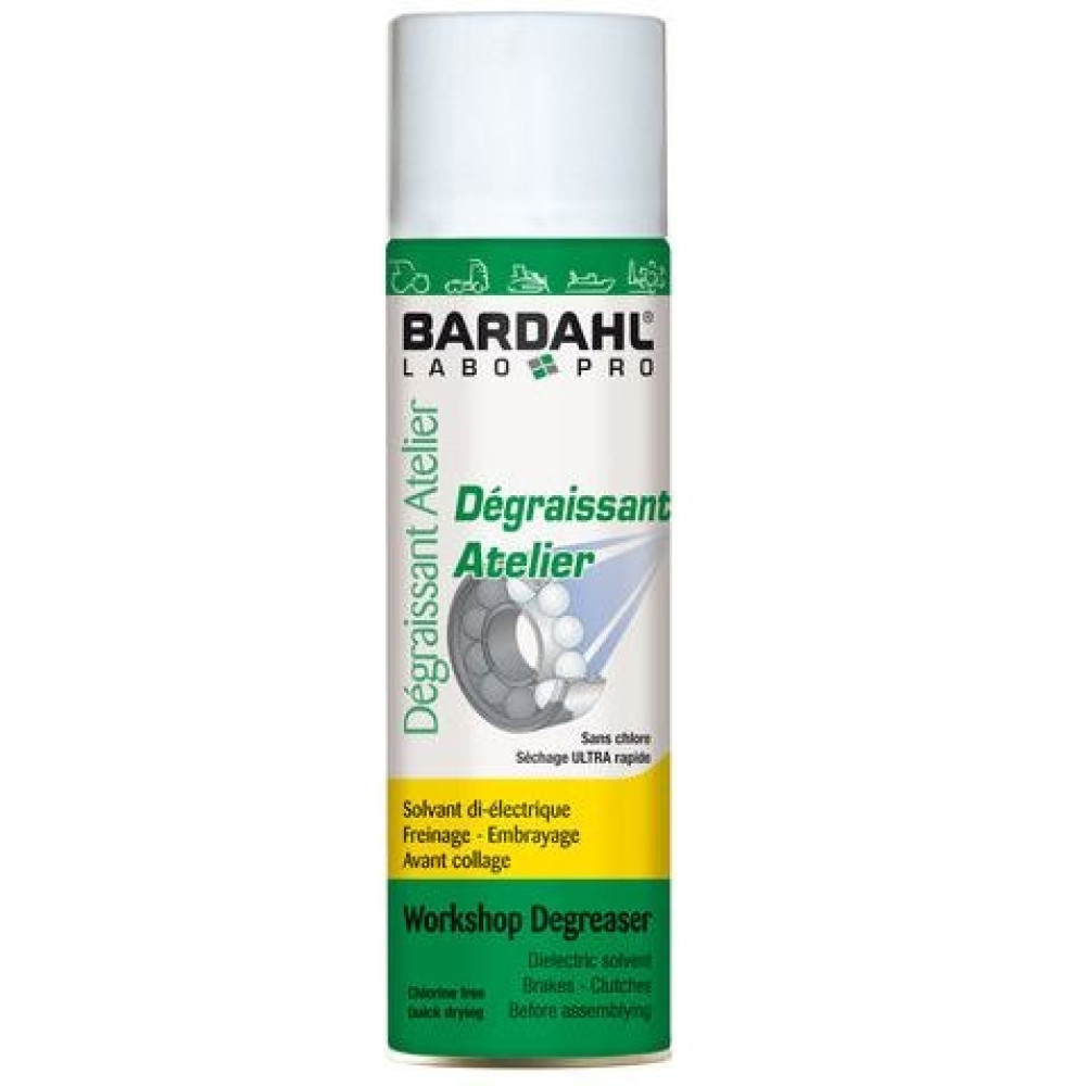 Засіб для очищення та знежирення деталей аер. WORKSHOP DEGREASER BARDAHL 0,5л. 1402 (12)