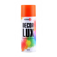 Акриловая флуоресцентная краска оранжевая NOWAX Decor Lux 450мл