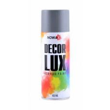 Акриловая краска глянцевая серая NOWAX Decor Lux (7000) 450мл