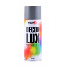 Акриловая краска глянцевая светло серая NOWAX Decor Lux (7001) 450мл