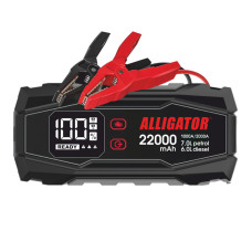 Пусковий пристрій ALLIGATOR з функцією Power Bank 1000A, 22000mAh