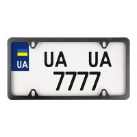 Рамка для номерного знака нержавеющая сталь черный мат USA TYPE Car Life (NH470)