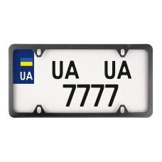 Рамка для номерного знака нержавеющая сталь черный мат USA TYPE Car Life (NH470)