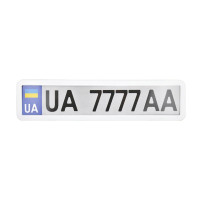 Рамка номера CarLife металл белый глянец (NH440)
