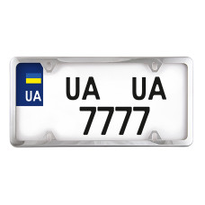 Рамка для номерного знака нержавеющая сталь хром USA TYPE Car Life (NH450)