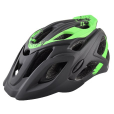 Велосипедный шлем GREY'S черно-зеленый мат., L
