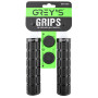 Грипсы ручки на руль для велосипеда Greys с резиновым покрытием черного цвета 2 шт 130 мм с односторонним замком для фиксации (GR17300)